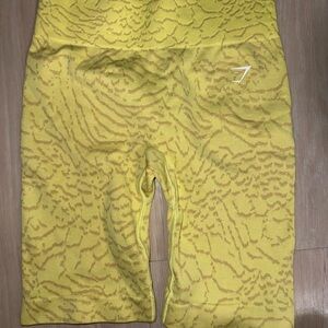 Gymshark Kids Yellow Pattern Leggings